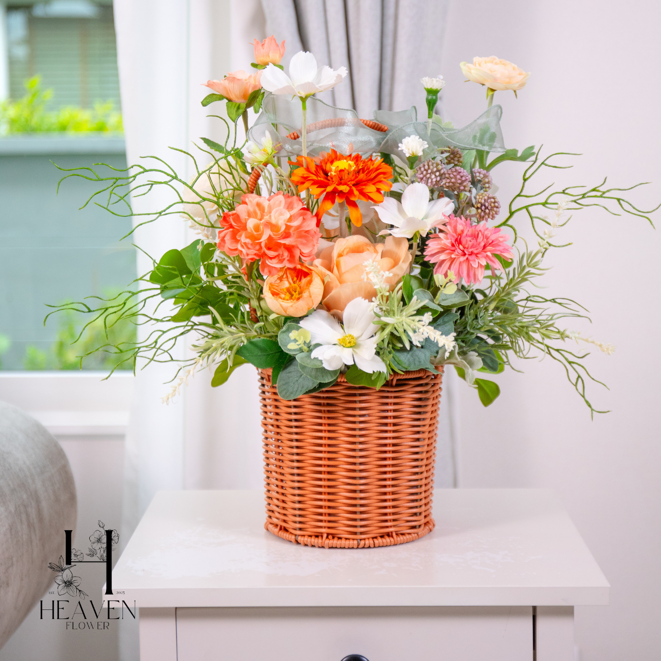Lavender and white flowers